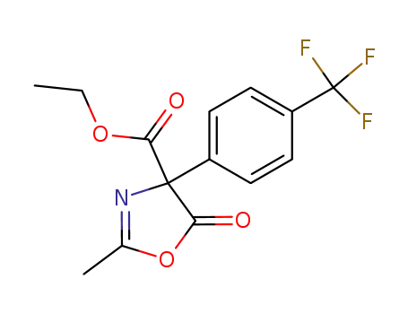 2-Methyl-5-oxo-4-(4-trifluoromethyl-phenyl)-4,5-dihydro-oxazole-4-carboxylic acid ethyl ester