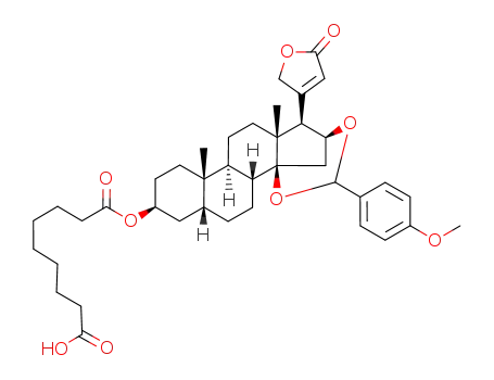 hydrogen 14β,16β-O-(4-methoxybenzylidene)card-20(22)-enolide-3β-yl azelate