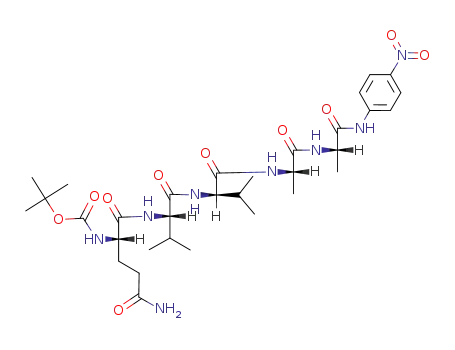 {(S)-3-Carbamoyl-1-[(S)-2-methyl-1-((R)-2-methyl-1-{(S)-1-[(S)-1-(4-nitro-phenylcarbamoyl)-ethylcarbamoyl]-ethylcarbamoyl}-propylcarbamoyl)-propylcarbamoyl]-propyl}-carbamic acid tert-butyl ester