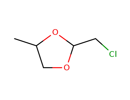 Molecular Structure of 16390-83-3 (4-methyl-1,3-dioxolan-2-ylmethyl chloride)
