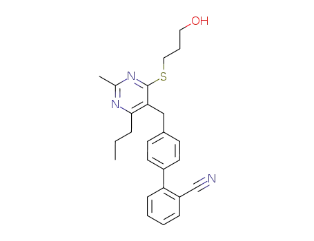 4'-[4-(3-Hydroxy-propylsulfanyl)-2-methyl-6-propyl-pyrimidin-5-ylmethyl]-biphenyl-2-carbonitrile