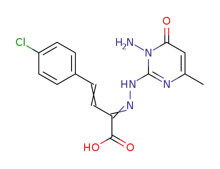 (E)-2-[(1-Amino-4-methyl-6-oxo-1,6-dihydro-pyrimidin-2-yl)-hydrazono]-4-(4-chloro-phenyl)-but-3-enoic acid