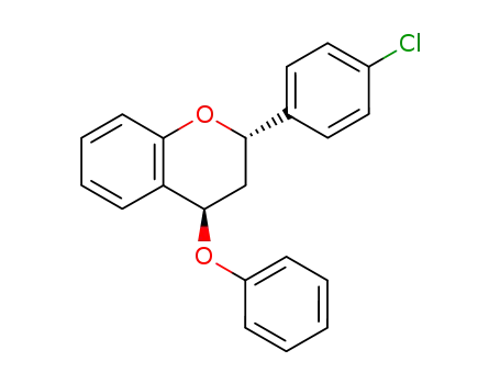 Molecular Structure of 89839-97-4 (2H-1-Benzopyran, 2-(4-chlorophenyl)-3,4-dihydro-4-phenoxy-, cis-)