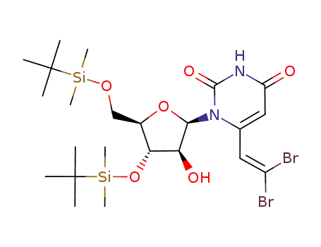 3',5'-bis-O-(tert-butyldimethylsilyl)-6-(2,2-dibromovinyl)spongouridine