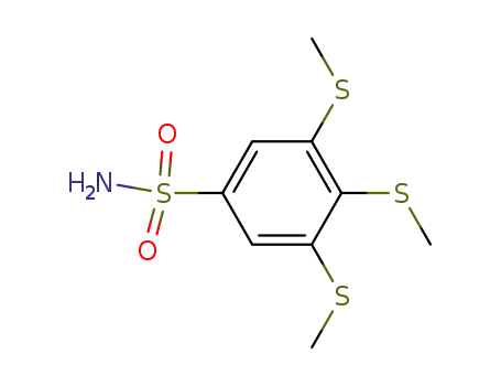 Molecular Structure of 65517-05-7 (Benzenesulfonamide, 3,4,5-tris(methylthio)-)
