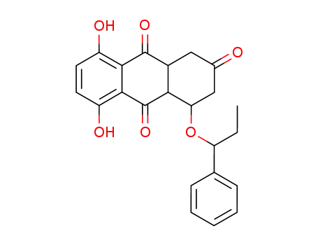 5,8-Dihydroxy-4-(1-phenyl-propoxy)-3,4,4a,9a-tetrahydro-1H-anthracene-2,9,10-trione