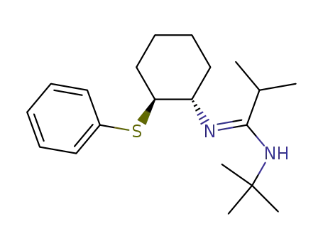 Molecular Structure of 93740-75-1 (Propanimidamide,
N-(1,1-dimethylethyl)-2-methyl-N'-[2-(phenylthio)cyclohexyl]-, trans-)