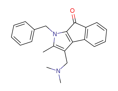 Molecular Structure of 126581-73-5 (1-benzyl-3-[(dimethylamino)methyl]-2-methylindeno[2,1-b]pyrrol-8(1H)-one)