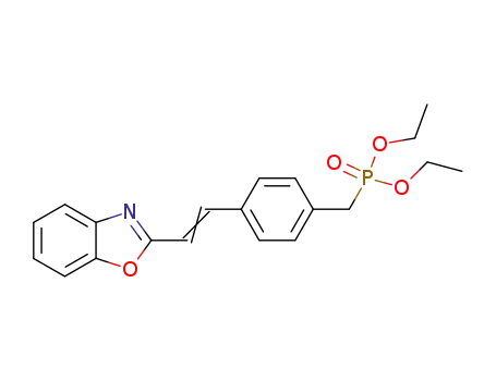 Molecular Structure of 142207-94-1 (Phosphonic acid, [[4-[2-(2-benzoxazolyl)ethenyl]phenyl]methyl]-, diethyl
ester, (E)-)