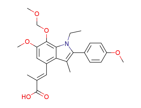 (E)-3-[1-Ethyl-6-methoxy-7-methoxymethoxy-2-(4-methoxy-phenyl)-3-methyl-1H-indol-4-yl]-2-methyl-acrylic acid
