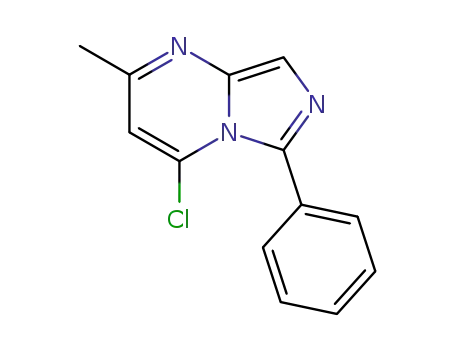 Molecular Structure of 88875-06-3 (Imidazo[1,5-a]pyrimidine, 4-chloro-2-methyl-6-phenyl-)