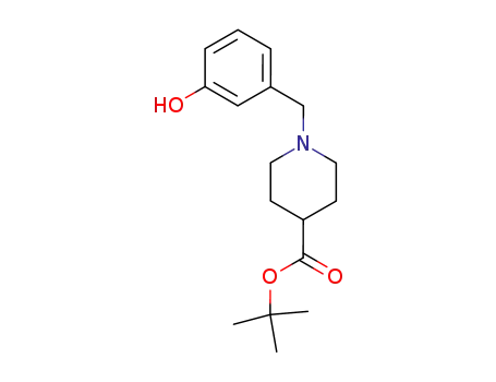 Molecular Structure of 187816-62-2 (1-(3-hydroxybenzyl)piperidine-4-carboxylic acid tert-butyl ester)