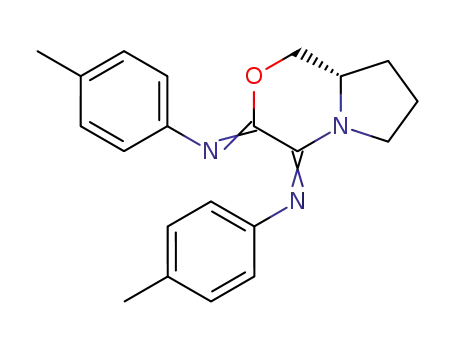 Molecular Structure of 171083-36-6 ((S)-N,N'-Di-p-tolyl-tetrahydro-pyrrolo<2,1-c><1,4>oxazin-3,4-diylidendiamin)