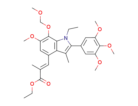 (E)-3-[1-Ethyl-6-methoxy-7-methoxymethoxy-3-methyl-2-(3,4,5-trimethoxy-phenyl)-1H-indol-4-yl]-2-methyl-acrylic acid ethyl ester