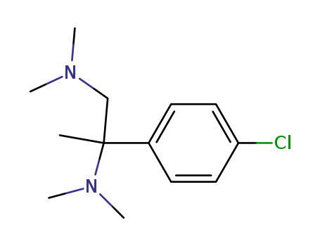 Molecular Structure of 71983-32-9 (1,2-Propanediamine, 2-(4-chlorophenyl)-N,N,N',N'-tetramethyl-)