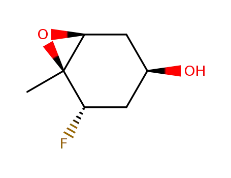 Molecular Structure of 214212-12-1 (7-Oxabicyclo[4.1.0]heptan-3-ol,5-fluoro-6-methyl-,(1S,3R,5S,6S)-(9CI))