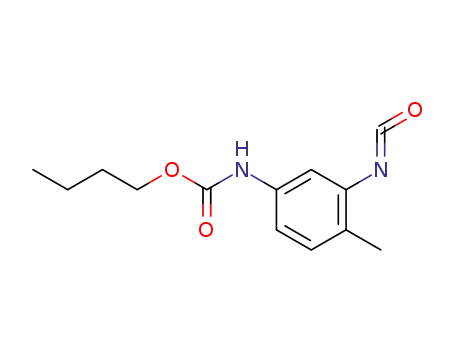 Molecular Structure of 100616-00-0 (Carbamic acid, (3-isocyanato-4-methylphenyl)-, butyl ester)