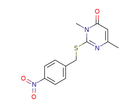 3,6-dimethyl-2-(4-nitro-benzylmercapto)-3<i>H</i>-pyrimidin-4-one