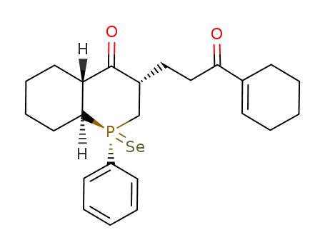 2-phenyl-4-(3-cyclohex-1-enyl-3-oxopropyl)-2-selenoxo-2-phosphabicyclo<4.4.0>decan-5-one