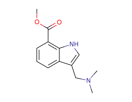 Molecular Structure of 312915-01-8 (1H-Indole-7-carboxylic acid, 3-[(dimethylamino)methyl]-, methyl ester)
