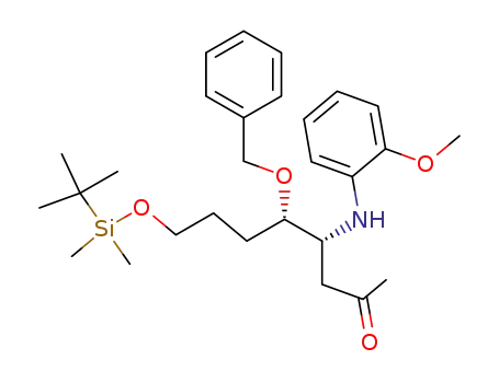 (4R,5S)-5-Benzyloxy-8-(tert-butyl-dimethyl-silanyloxy)-4-(2-methoxy-phenylamino)-octan-2-one