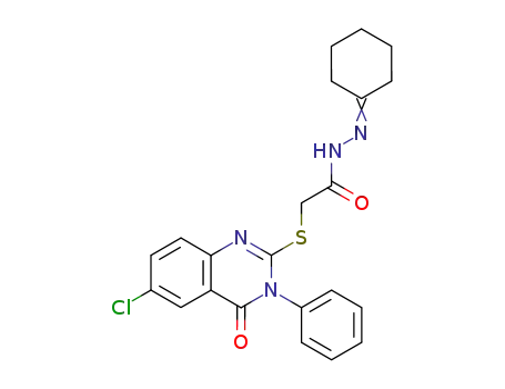 (6-Chloro-4-oxo-3-phenyl-3,4-dihydro-quinazolin-2-ylsulfanyl)-acetic acid cyclohexylidene-hydrazide