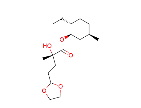 (-)-menthyl-4-(1,3-dioxolane-2-yl)-2-hydroxy-2-methylbutanoate