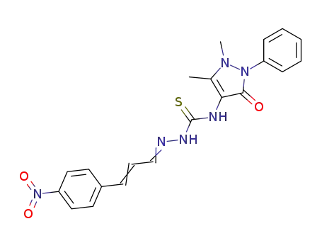 3-{4-nitrophenyl}acrylaldehyde N-(1,5-dimethyl-3-oxo-2-phenyl-2,3-dihydro-1H-pyrazol-4-yl)thiosemicarbazone