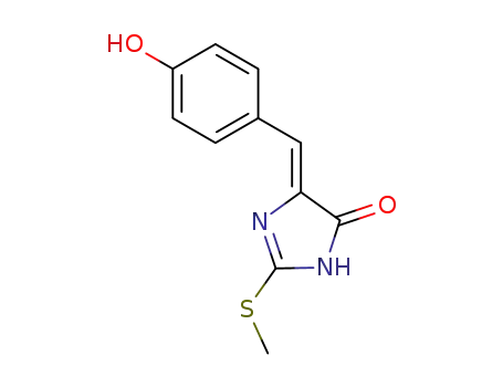 5-[1-(4-Hydroxy-phenyl)-meth-(Z)-ylidene]-2-methylsulfanyl-3,5-dihydro-imidazol-4-one