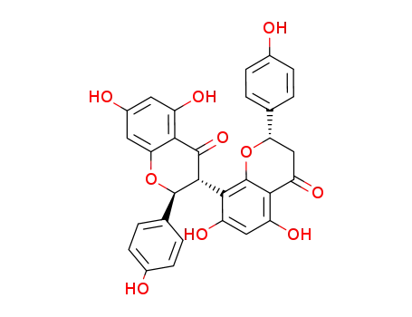 Molecular Structure of 19360-72-6 ([3,8'-Bi-4H-1-benzopyran]-4,4'-dione,2,2',3,- 3'-tetrahydro-5,5',7,7'-tetrahydroxy-2,2'-bis- (4-hydroxyphenyl)-,(2S,2'S,3R)- )
