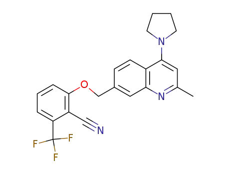 2-(2-methyl-4-pyrrolidin-1-yl-quinolin-7-ylmethoxy)-6-trifluoromethyl-benzonitrile