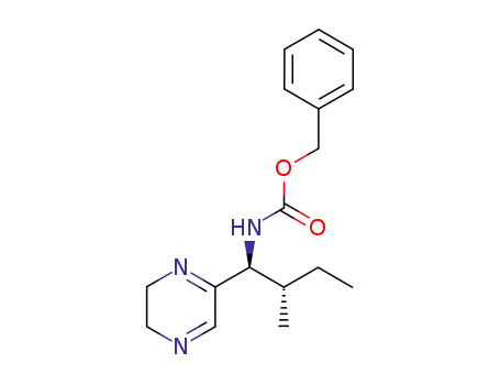 Molecular Structure of 1027083-91-5 ([(1S,2S)-1-(5,6-Dihydro-pyrazin-2-yl)-2-methyl-butyl]-carbamic acid benzyl ester)