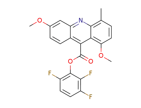 Molecular Structure of 197156-27-7 (1,6-Dimethoxy-4-methyl-acridine-9-carboxylic acid 2,3,6-trifluoro-phenyl ester)