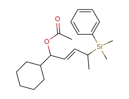 Acetic acid (E)-1-cyclohexyl-4-(dimethyl-phenyl-silanyl)-pent-2-enyl ester