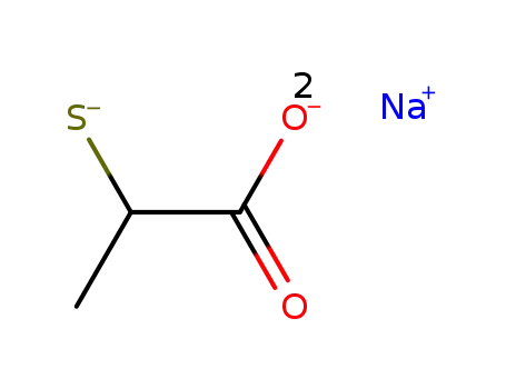 Molecular Structure of 22535-46-2 (sodium 2-sulfanylpropanoate)
