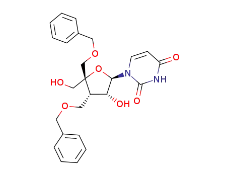 1-((2R,3R,4S,5R)-4,5-Bis-benzyloxymethyl-3-hydroxy-5-hydroxymethyl-tetrahydro-furan-2-yl)-1H-pyrimidine-2,4-dione