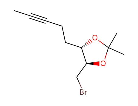 (4R,5S)-4-(Bromomethyl)-2,2-dimethyl-5-(pent-3-ynyl)-1,3-dioxolane