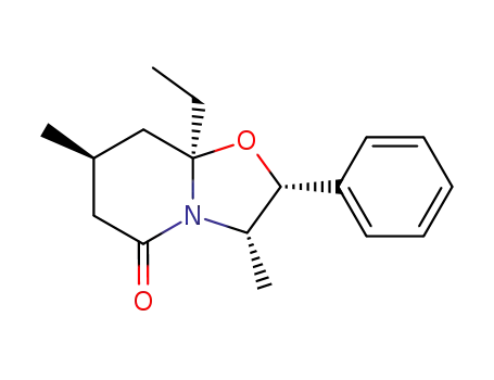 (2R,3S,7S,8aR)-8a-Ethyl-3,7-dimethyl-2-phenyl-hexahydro-oxazolo[3,2-a]pyridin-5-one