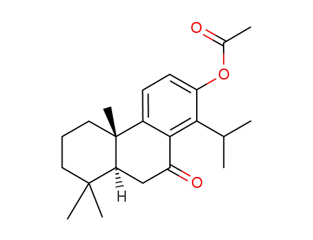 Molecular Structure of 1048-23-3 (9(1H)-Phenanthrenone, 7-(acetyloxy)-2,3,4,4a,10,10a-hexahydro-1,1,4a-trimethyl-8-(1-methylethyl)-, (4aS,10aS)-)