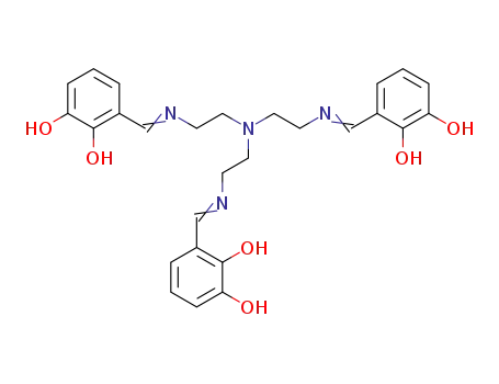 Molecular Structure of 141233-06-9 (N(CH<sub>2</sub>CH<sub>2</sub>NCHC<sub>6</sub>H<sub>3</sub>(OH)2)3)