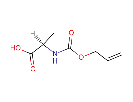Molecular Structure of 918936-47-7 ((R)-2-(((allyloxy)carbonyl)amino)propanoic acid)