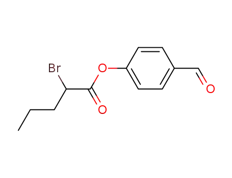 Molecular Structure of 220801-73-0 (2-bromo-pentanoic acid 4-formyl-phenyl ester)