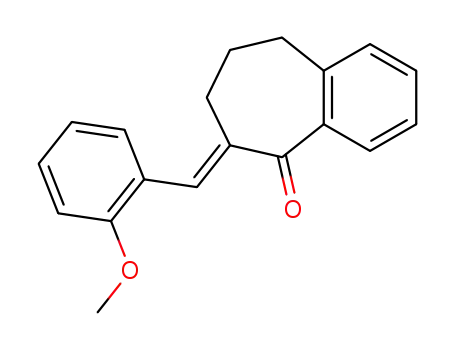 Molecular Structure of 224948-28-1 (6-[1-(2-Methoxy-phenyl)-meth-(E)-ylidene]-6,7,8,9-tetrahydro-benzocyclohepten-5-one)