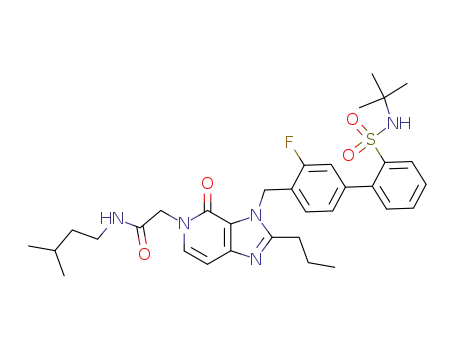 2-[3-(2'-tert-Butylsulfamoyl-3-fluoro-biphenyl-4-ylmethyl)-4-oxo-2-propyl-3,4-dihydro-imidazo[4,5-c]pyridin-5-yl]-N-(3-methyl-butyl)-acetamide