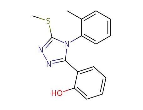 Molecular Structure of 81518-43-6 ((6Z)-6-[4-(2-methylphenyl)-5-(methylsulfanyl)-2,4-dihydro-3H-1,2,4-triazol-3-ylidene]cyclohexa-2,4-dien-1-one)