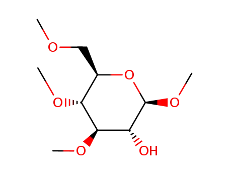 Molecular Structure of 2348-00-7 (methyl 3,4,6-tri-O-methyl-β-D-glucopyranoside)
