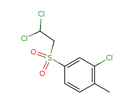 Molecular Structure of 10149-35-6 (2-Chloro-4-(2,2-dichloro-ethanesulfonyl)-1-methyl-benzene)