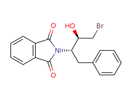 Molecular Structure of 240426-49-7 (2-((1S,2R)-1-Benzyl-3-bromo-2-hydroxy-propyl)-isoindole-1,3-dione)