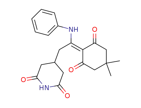4-[2-(4,4-Dimethyl-2,6-dioxo-cyclohexylidene)-2-phenylamino-ethyl]-piperidine-2,6-dione