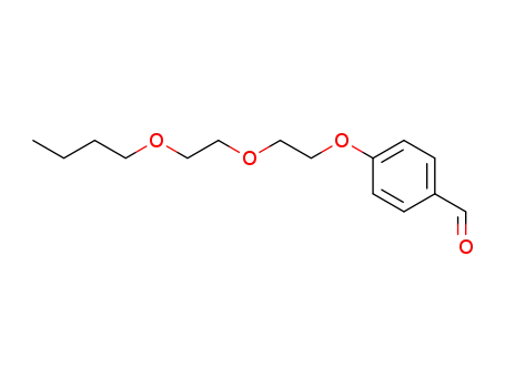 Molecular Structure of 214677-74-4 (Benzaldehyde, 4-[2-(2-butoxyethoxy)ethoxy]-)